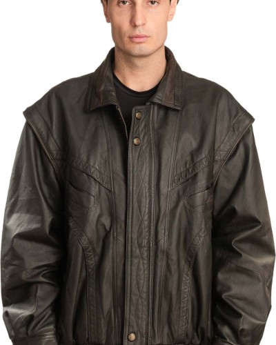 Γνήσιο Ανδρικό Δερμάτινο Μπουφάν  - A1