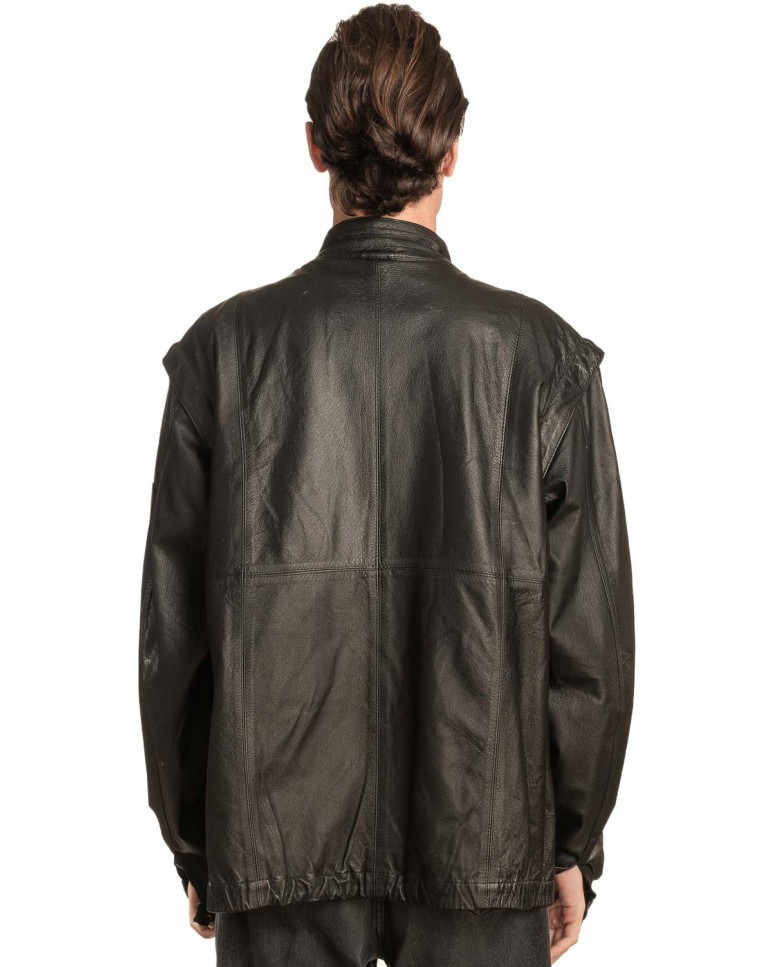  Γνήσιο Ανδρικό Δερμάτινο Μπουφάν - A3