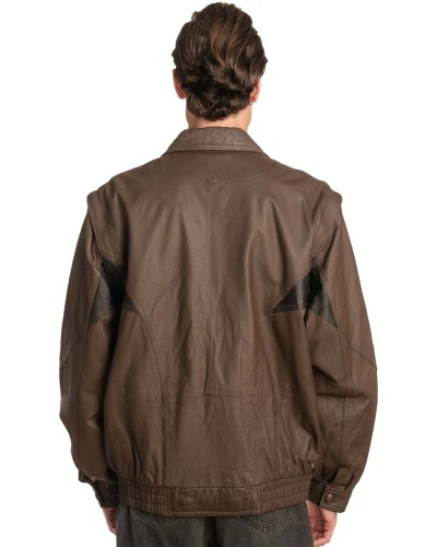 Γνήσιο Ανδρικό Δερμάτινο Μπουφάν - A6