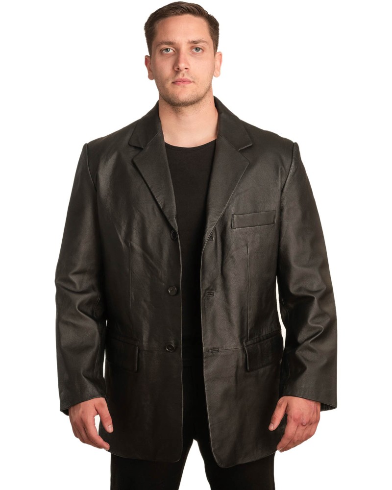 Γνήσιο Ανδρικό Δερμάτινο Σακάκι - Α11