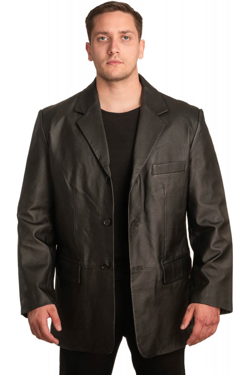 Γνήσιο Ανδρικό Δερμάτινο Σακάκι - Α11