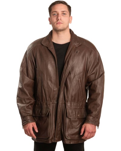 Γνήσιο Ανδρικό Δερμάτινο Μπουφάν - A12