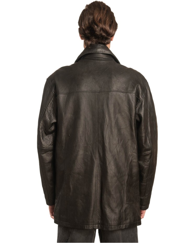  Γνήσιο Ανδρικό Δερμάτινο Μπουφάν - A23