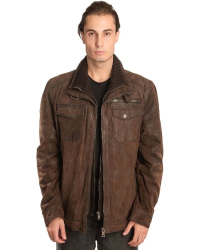 Γνήσιο Ανδρικό Δερμάτινο Μπουφάν - A28