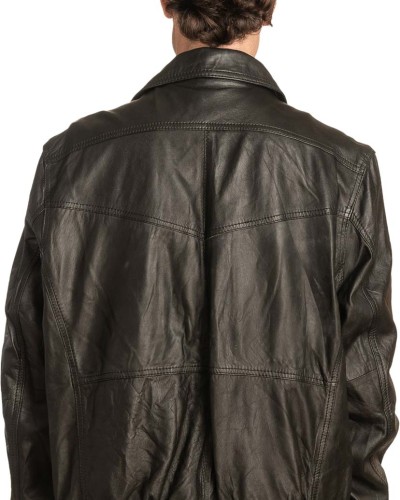  Γνήσιο Ανδρικό Δερμάτινο Μπουφάν - A37
