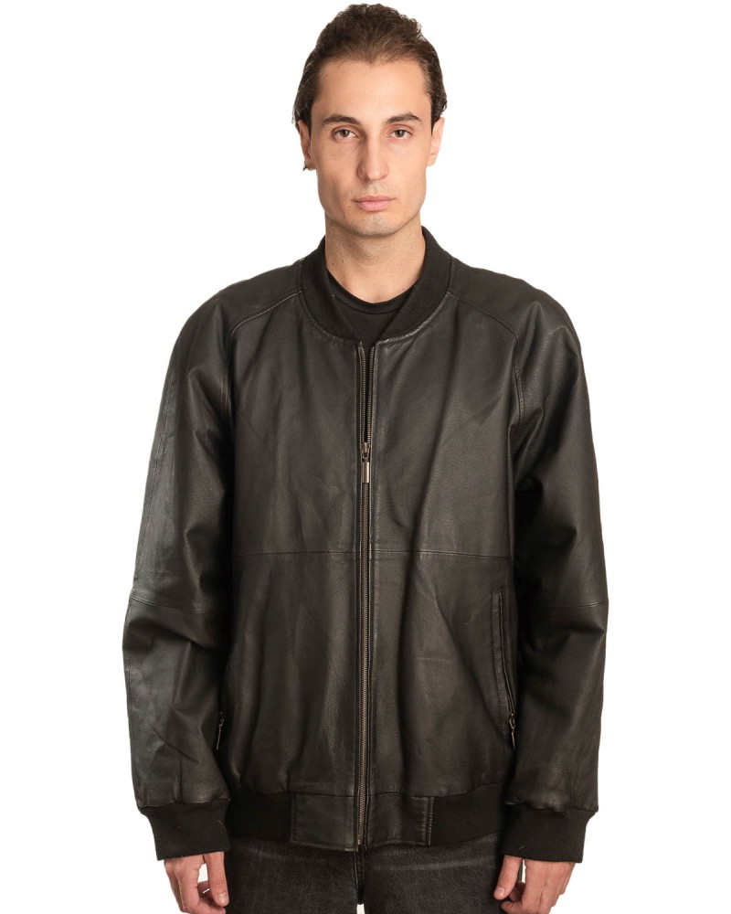  Γνήσιο Ανδρικό Δερμάτινο Μπουφάν - A38