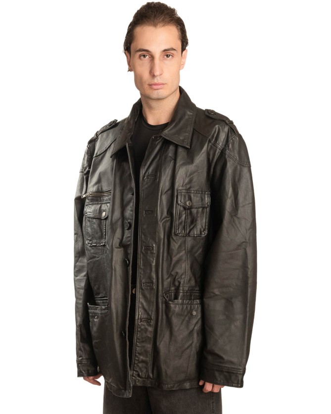 Γνήσιο Ανδρικό Δερμάτινο Μπουφάν - A39