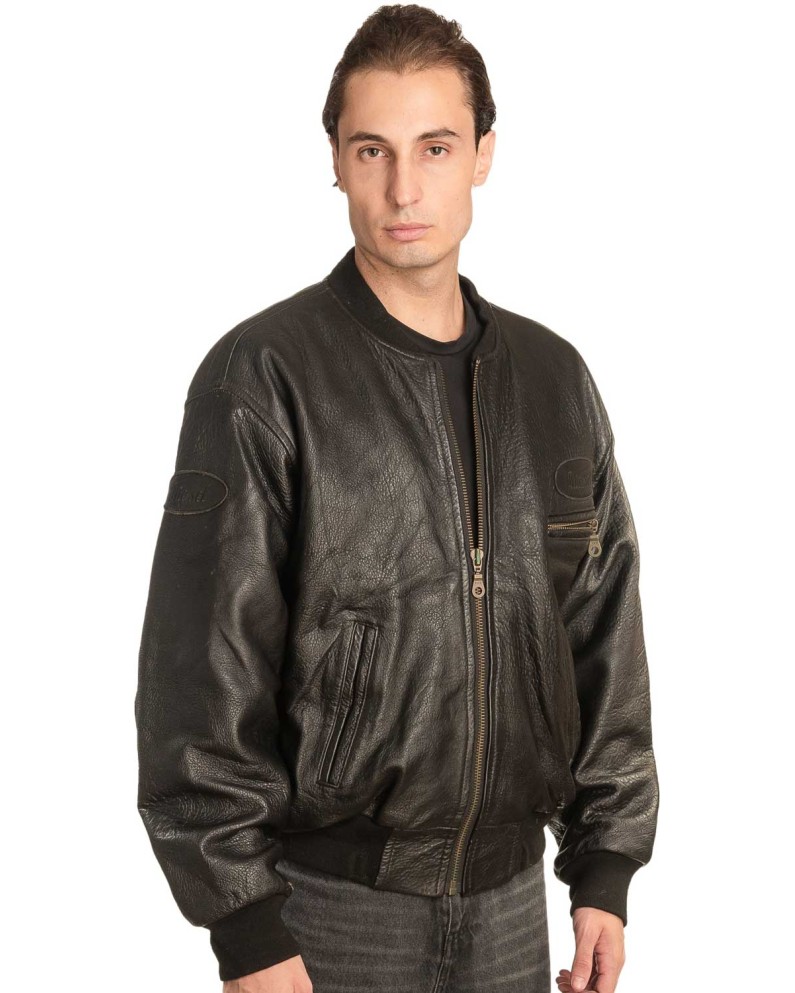 Γνήσιο Ανδρικό Δερμάτινο Μπουφάν - A41