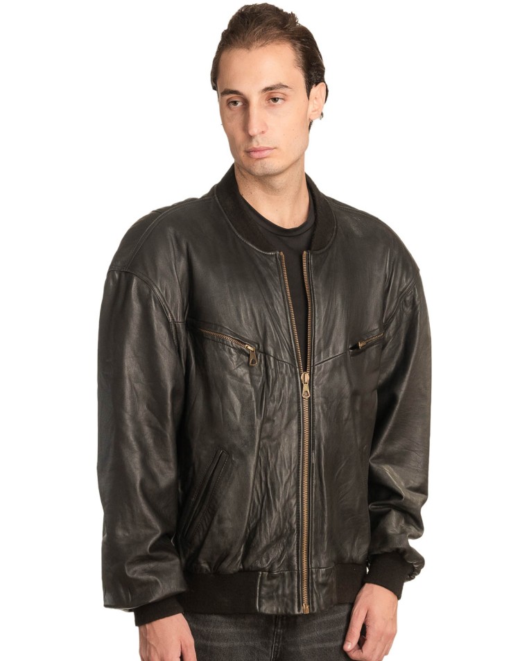 Γνήσιο Ανδρικό Δερμάτινο Μπουφάν - A42