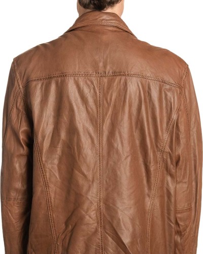  Γνήσιο Ανδρικό Δερμάτινο Μπουφάν - A48