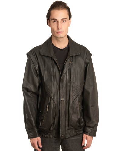 Γνήσιο Ανδρικό Δερμάτινο Μπουφάν - A54