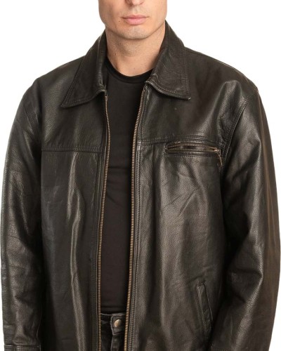 Γνήσιο Ανδρικό Δερμάτινο Μπουφάν - A55