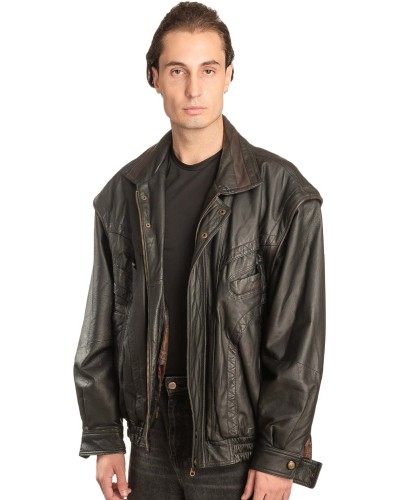 Γνήσιο Ανδρικό Δερμάτινο Μπουφάν - A60