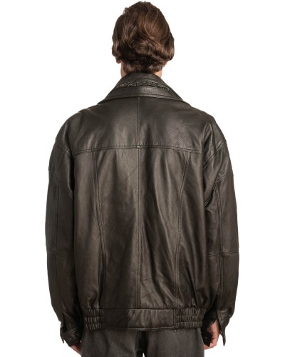 Γνήσιο Ανδρικό Δερμάτινο Μπουφάν - A61