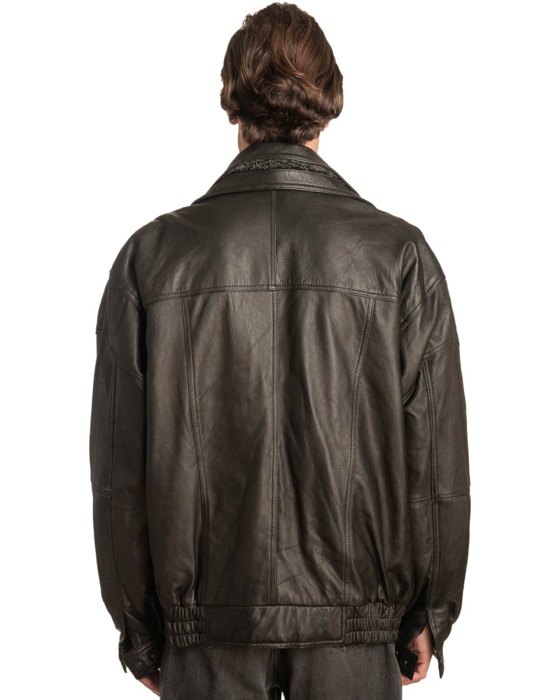 Γνήσιο Ανδρικό Δερμάτινο Μπουφάν - A61