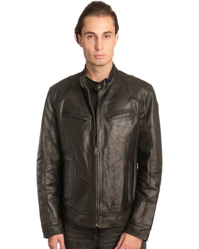 Γνήσιο Ανδρικό Δερμάτινο Μπουφάν - A62