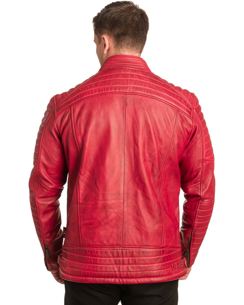  Γνήσιο Ανδρικό Δερμάτινο Μπουφάν - A80