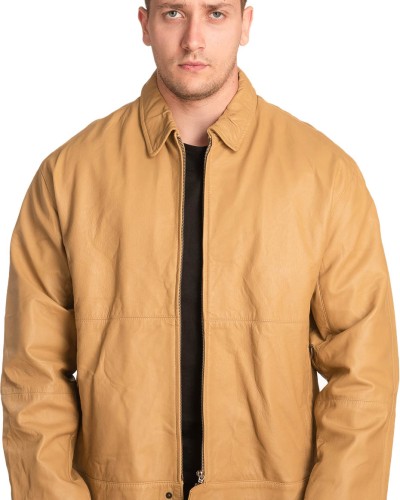  Γνήσιο Ανδρικό Δερμάτινο Μπουφάν - A92