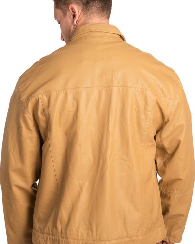  Γνήσιο Ανδρικό Δερμάτινο Μπουφάν - A92