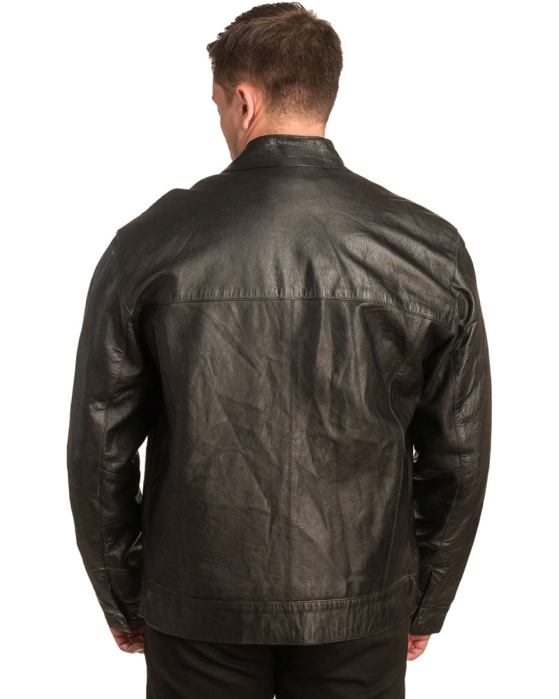  Γνήσιο Ανδρικό Δερμάτινο Μπουφάν - A94