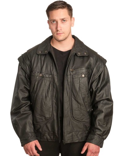 Γνήσιο Ανδρικό Δερμάτινο Μπουφάν - A95