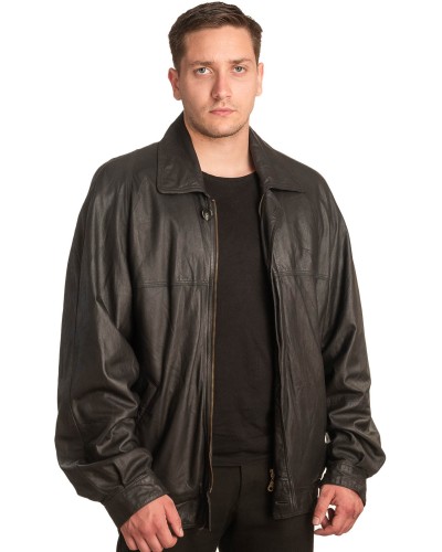  Γνήσιο Ανδρικό Δερμάτινο Μπουφάν - A96