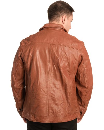  Γνήσιο Ανδρικό Δερμάτινο Μπουφάν - A103