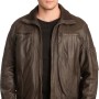  Γνήσιο Ανδρικό Δερμάτινο Μπουφάν - A108