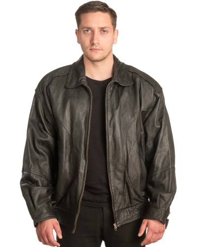 Γνήσιο Ανδρικό Δερμάτινο Μπουφάν - A116