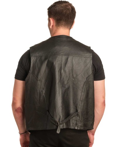 Γνήσιο Ανδρικό Δερμάτινο Γιλέκο - A118