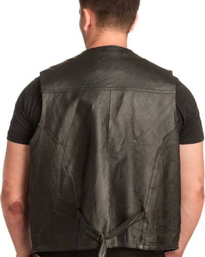 Γνήσιο Ανδρικό Δερμάτινο Γιλέκο - A118