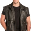 Γνήσιο Ανδρικό Δερμάτινο Γιλέκο - A119