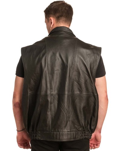 Γνήσιο Ανδρικό Δερμάτινο Γιλέκο - A119