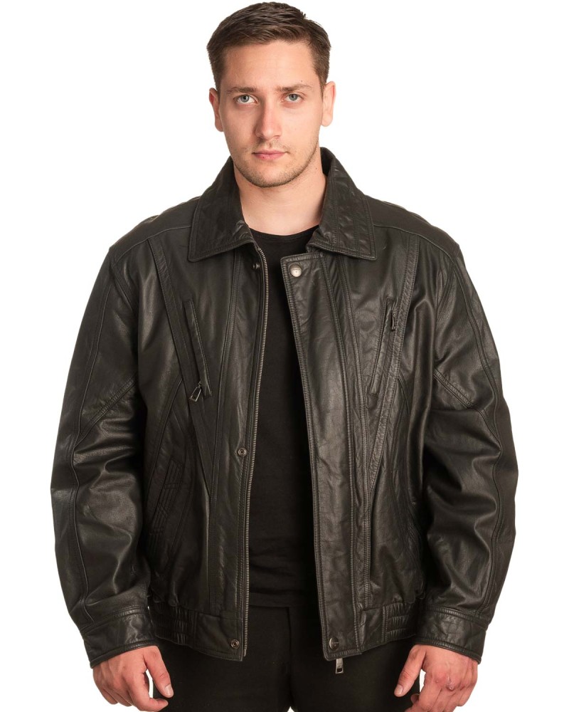 Γνήσιο Ανδρικό Δερμάτινο Μπουφάν - A122