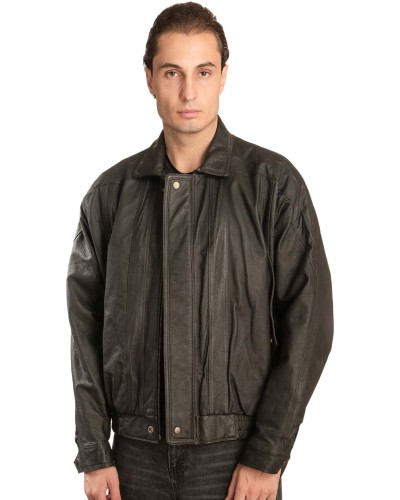 Γνήσιο Ανδρικό Δερμάτινο Μπουφάν - A129