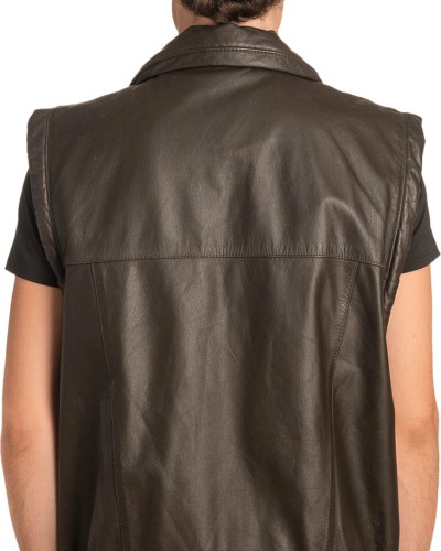 Γνήσιο Ανδρικό Δερμάτινο Γιλέκο - A131