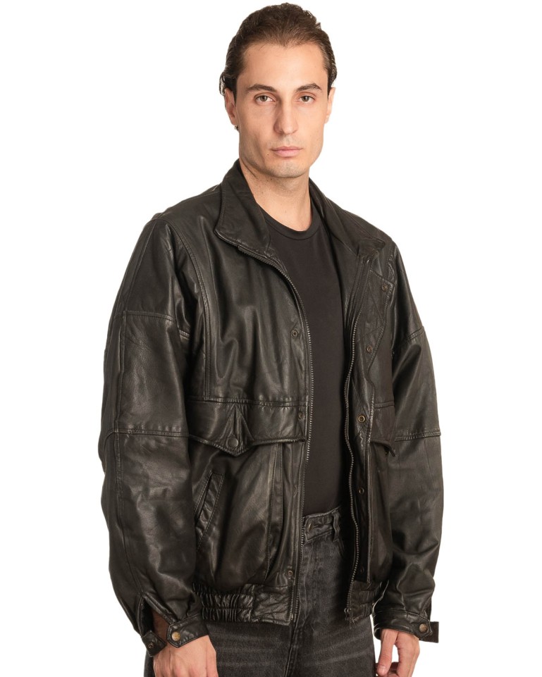 Γνήσιο Ανδρικό Δερμάτινο Μπουφάν - A134