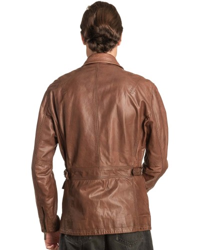  Γνήσιο Ανδρικό Δερμάτινο Μπουφάν - A138