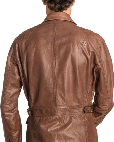  Γνήσιο Ανδρικό Δερμάτινο Μπουφάν - A138