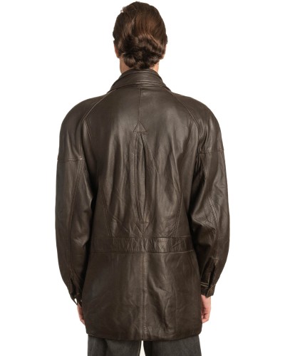  Γνήσιο Ανδρικό Δερμάτινο Μπουφάν - A139