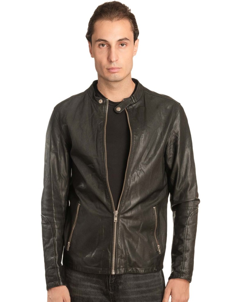 Γνήσιο Ανδρικό Δερμάτινο Μπουφάν - A146