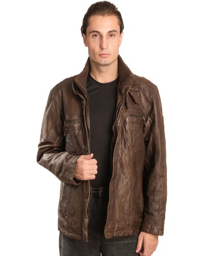  Γνήσιο Ανδρικό Δερμάτινο Μπουφάν - A149