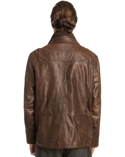  Γνήσιο Ανδρικό Δερμάτινο Μπουφάν - A149