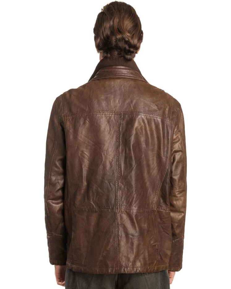  Γνήσιο Ανδρικό Δερμάτινο Μπουφάν - A149