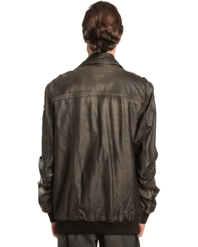  Γνήσιο Ανδρικό Δερμάτινο Μπουφάν - A150