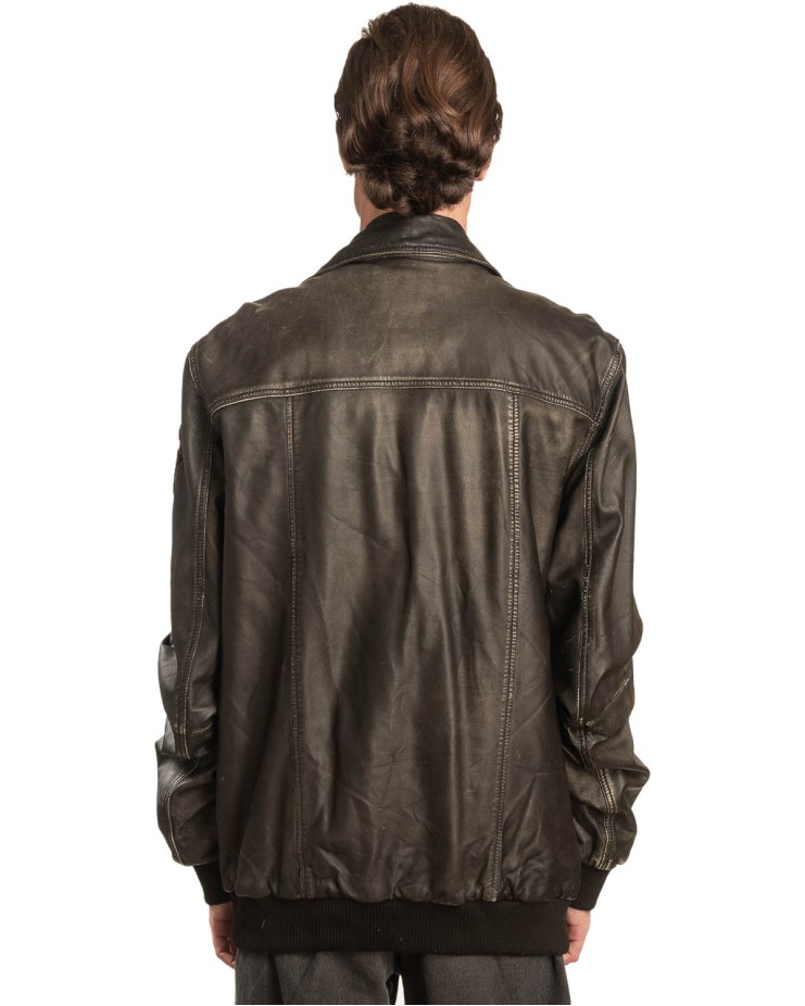  Γνήσιο Ανδρικό Δερμάτινο Μπουφάν - A150