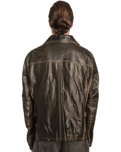 Γνήσιο Ανδρικό Δερμάτινο Μπουφάν - A151