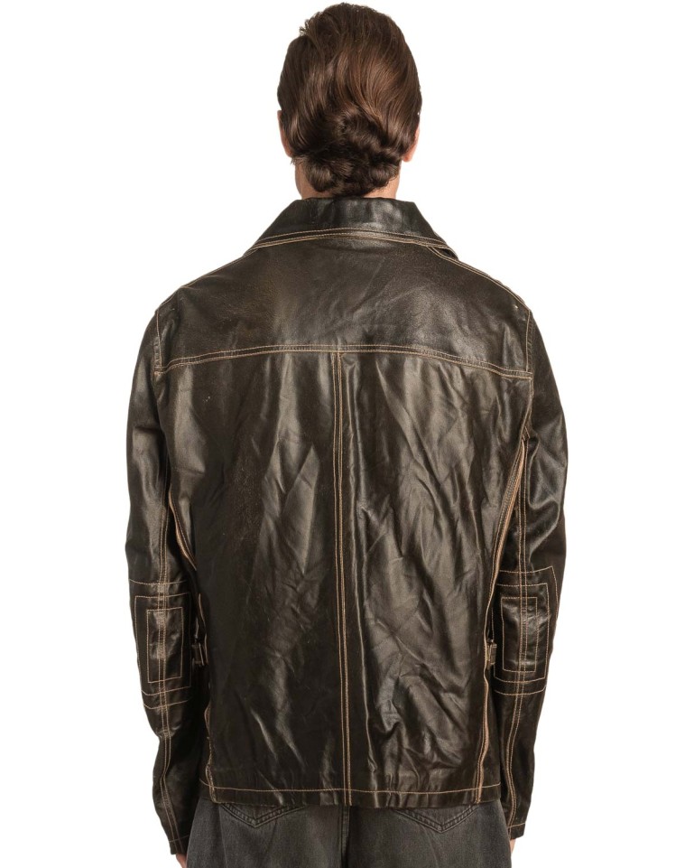 Γνήσιο Ανδρικό Δερμάτινο Μπουφάν - A151