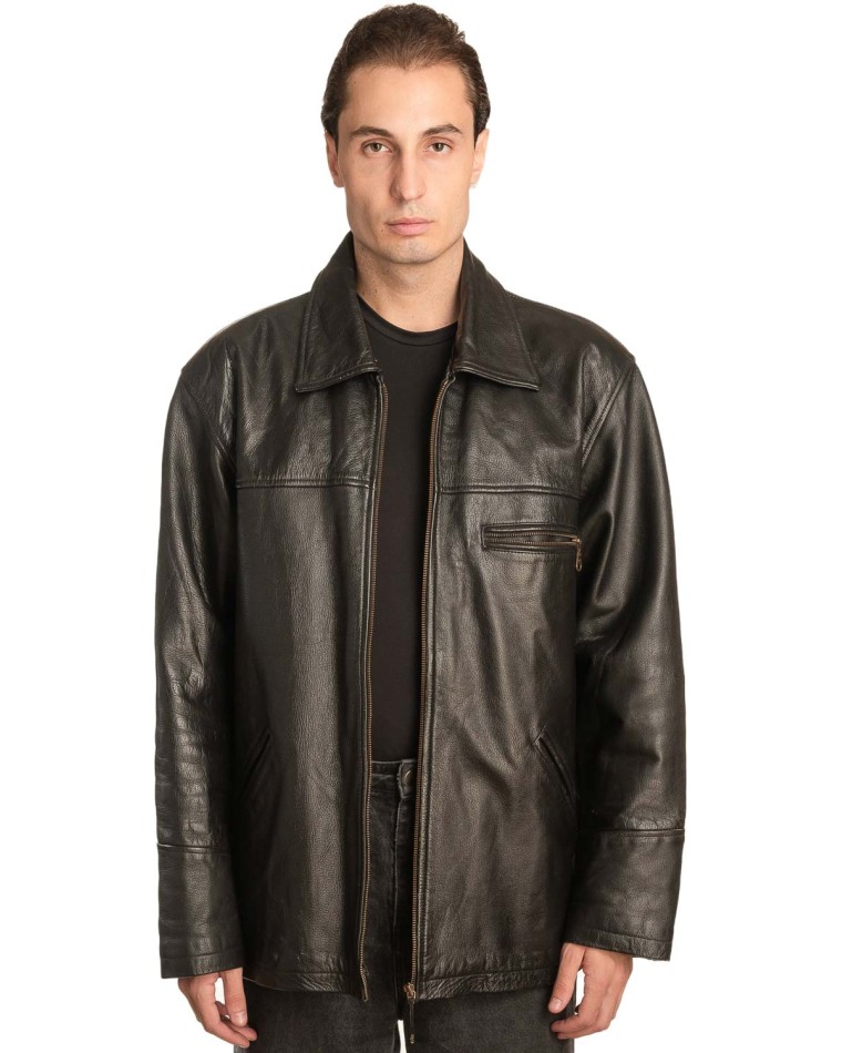 Γνήσιο Ανδρικό Δερμάτινο Μπουφάν - A153