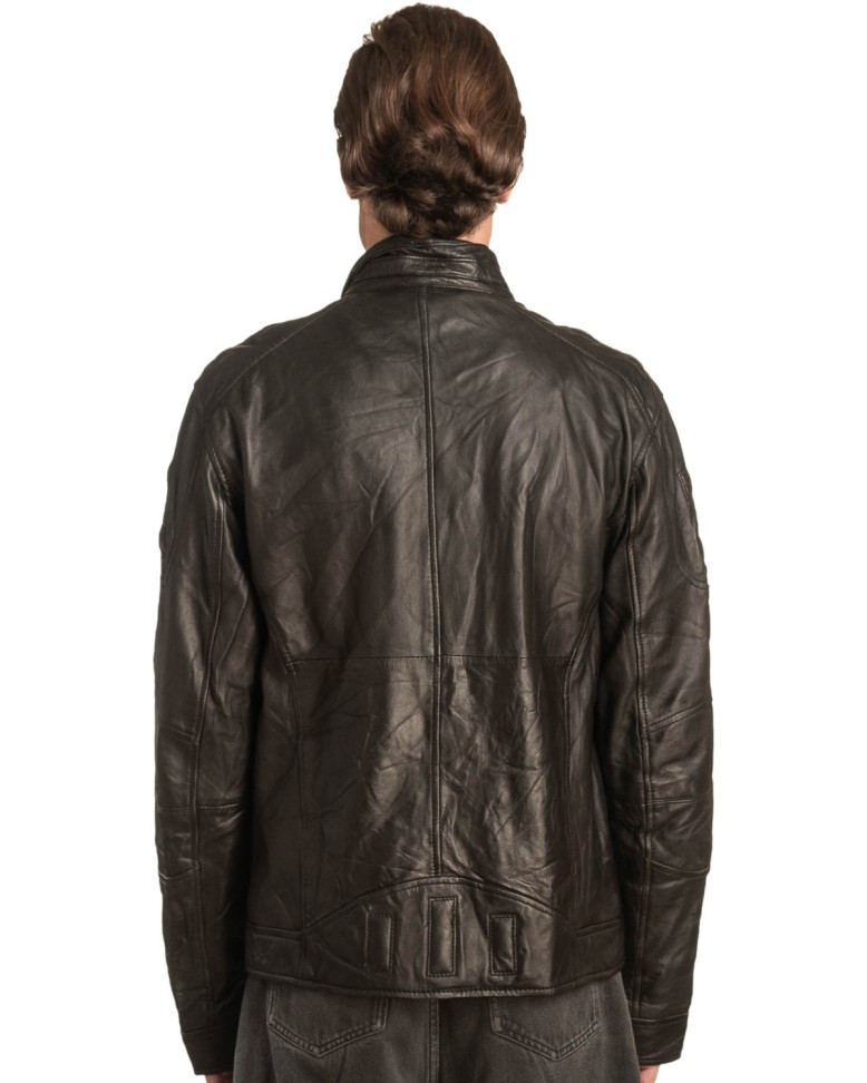  Γνήσιο Ανδρικό Δερμάτινο Μπουφάν - A163